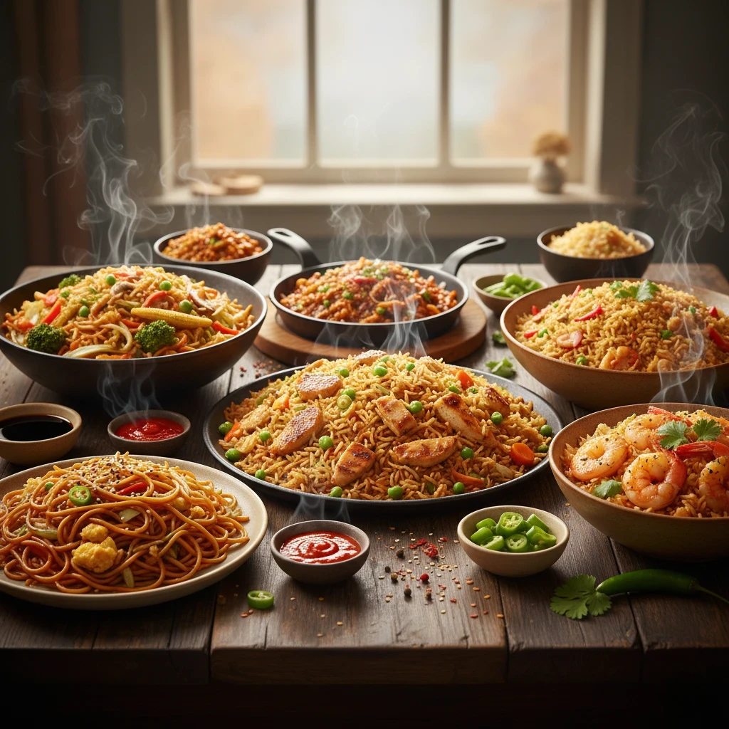 Indo-Chinese Rice & Noodles