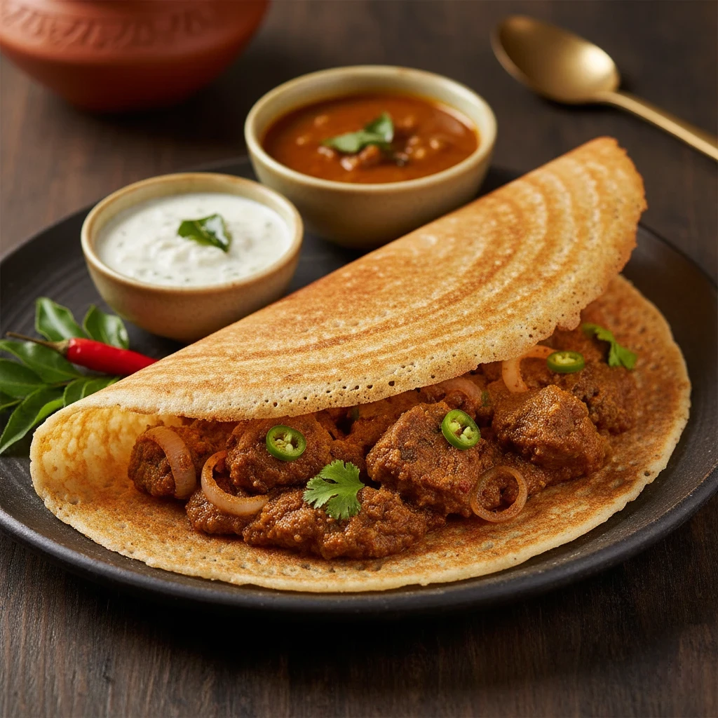 Lamb Masala Dosa